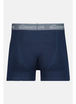 Ellesse Men 3 Pieces Brand Logo Trunks, Red/Grey/Navy  - Image 4