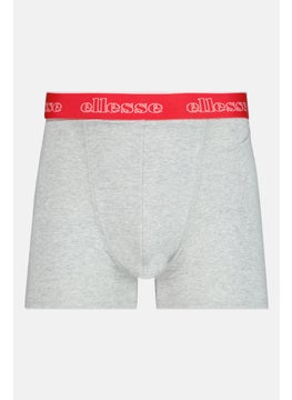 Ellesse Men 3 Pieces Brand Logo Trunks, Red/Grey/Navy  - Image 5