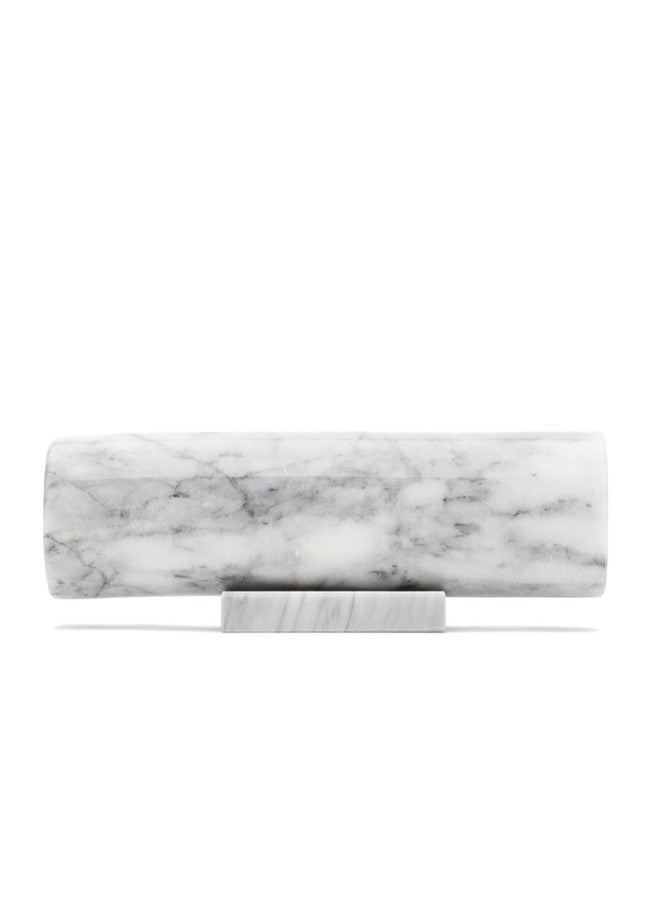 Fox Run French Marble Rolling Pin with Base, White, 3 x 12 x 3 inches - Image 1
