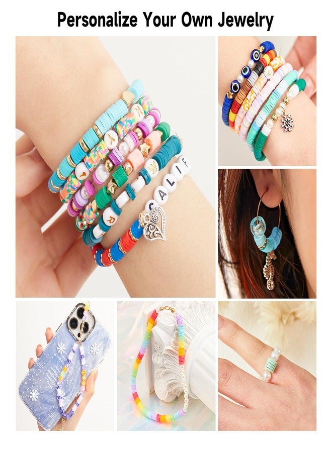 INSCRAFT 22000 Pcs Clay Beads for Bracelet Making Kit, 120 Colors Flat Round Polymer Clay Beads, Friendship Bracelet Kit Heishi Beads for DIY Jewelry Making, Crafts Gift for Girls Teen Ages 6-12 - Image 5