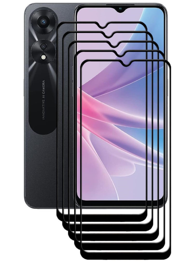 ACLIX 5 Pieces Antistatic ESD Dustproof Premium Quality High Definition Tempered Glass Screen Protector Designed For Oppo A78 - Image 1
