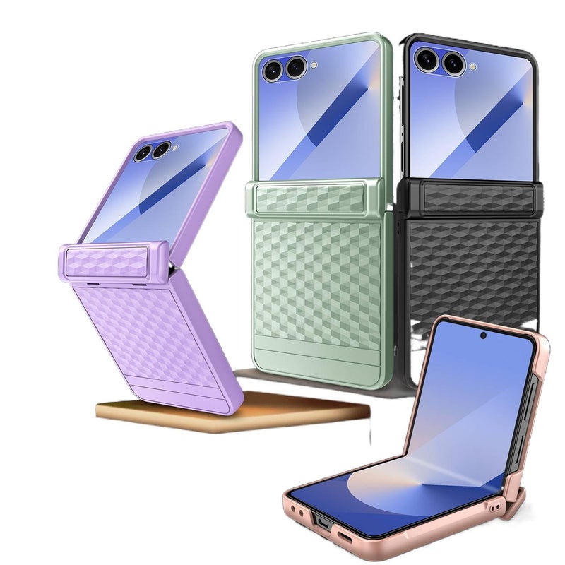 غطاء واقي بTPU لـ Samsung Galaxy Z Flip 7 باللون Gold من مادة TPU مع تغطية كاملة ومقاوم للخدش مع مقاوم للصدمات مع حماية من السقوط خفيف الحمل للاستخدام الداخلي لترتيب الأغراض - Image 2