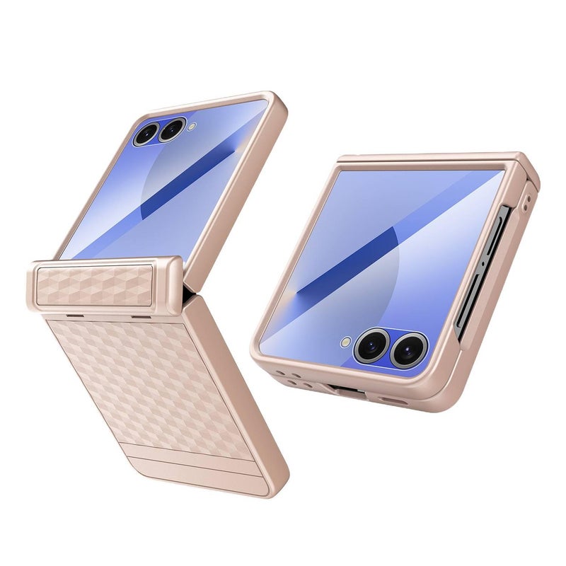 غطاء واقي بTPU لـ Samsung Galaxy Z Flip 7 باللون Gold من مادة TPU مع تغطية كاملة ومقاوم للخدش مع مقاوم للصدمات مع حماية من السقوط خفيف الحمل للاستخدام الداخلي لترتيب الأغراض - Image 1