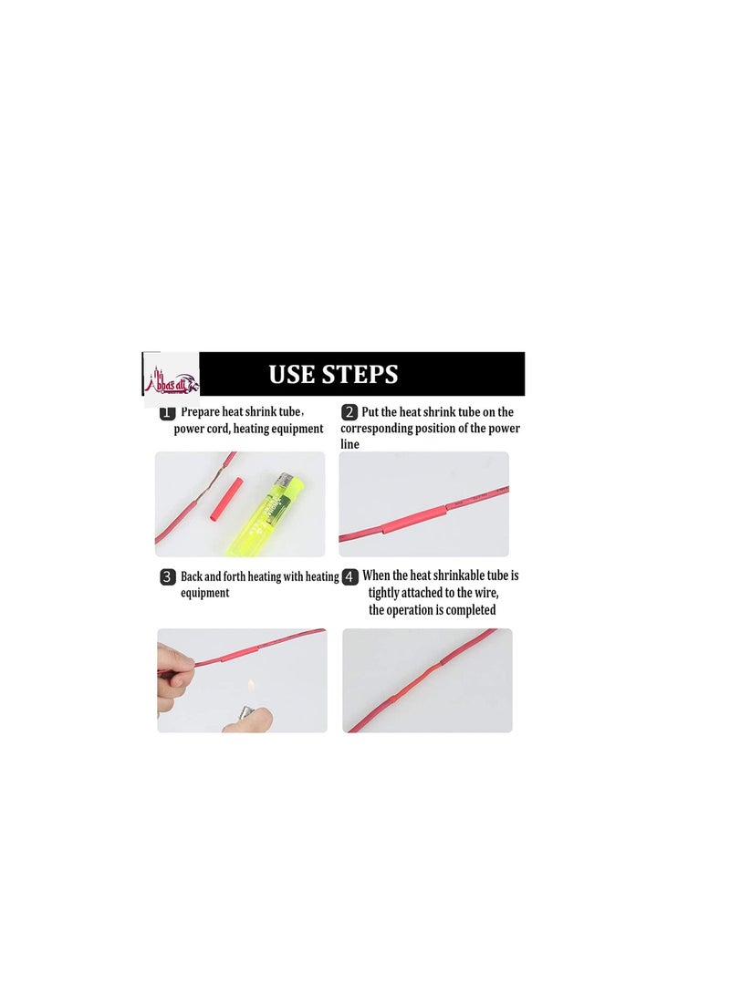 ABBASALI Tubing Set Insulation Shrinkable Tube Assortment Electronic Polyolefin Ratio 2:1 Wrap Wire Cable Sleeve Kit for DIY - Image 2