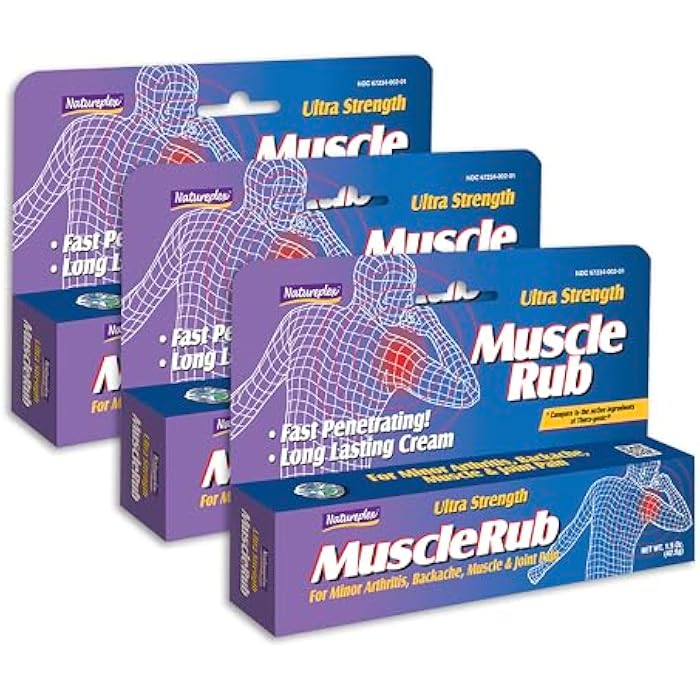 Natureplex Ultra Strength Muscle Rub Cream 1.5 oz (Pack of 3) – Menthol & Methyl Salicylate, Fast-Penetrating, Long-Lasting Relief for Muscle & Joint Discomfort (Minor Aches, Backache, Strains) - Image 1