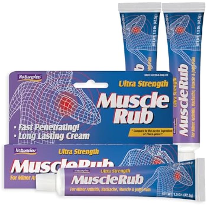 Natureplex Ultra Strength Muscle Rub Cream 1.5 oz (Pack of 3) – Menthol & Methyl Salicylate, Fast-Penetrating, Long-Lasting Relief for Muscle & Joint Discomfort (Minor Aches, Backache, Strains) - Image 2