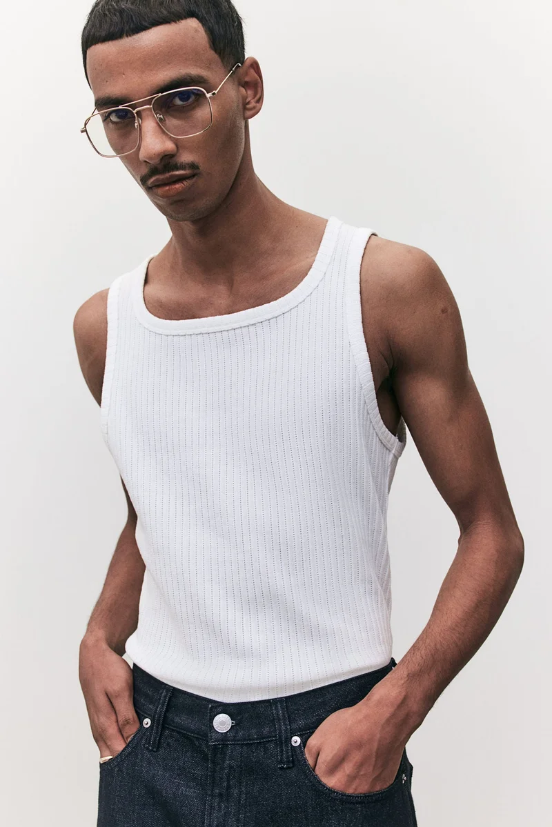 H&M Slim Fit Ribbed vest top