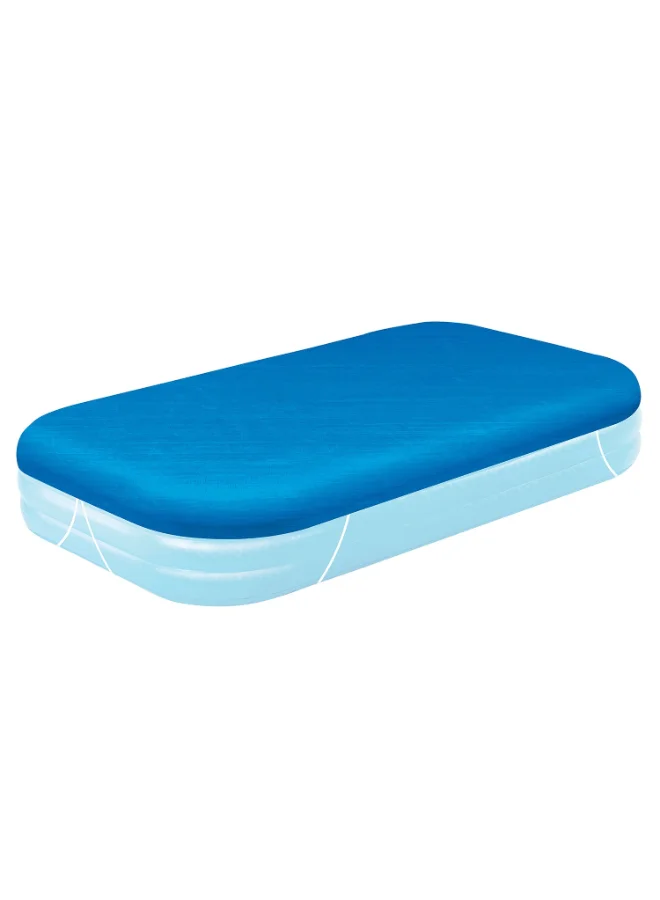 بست واي Bestway Flowclear Rectangle Pool Cover for Above Ground Pools, 10 ft x 6 ft (3.05 m x 1.83 m) Protective Swimming Pool Cover with Drain Holes & Secure Fastening Ropes