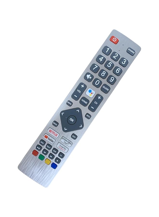 التحكم عن بُعد جديد ، ملاءمة التحكم عن بُعد ، تحكم عن بعد عالمي متوافق مع أجهزة التلفزيون الذكية الحادة Aquos UHD ، SHW/RMC/0133 عن بُعد مع Google Play ، Prime Video ، Netflix - Image 1