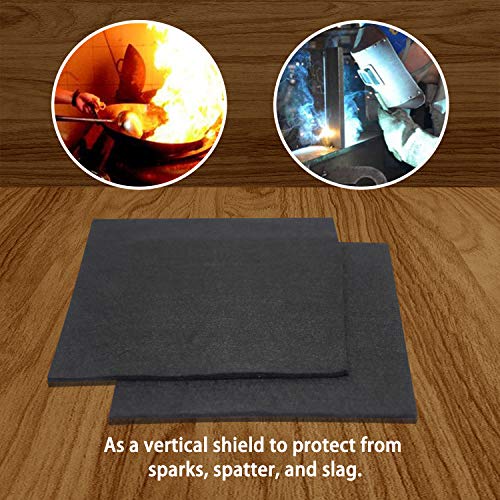 HANSWAY High Temp 18"X24"X1/4'' 6MM Felt Carbon Fiber Welding Blankets Black (18 x 24 inches) - Image 3