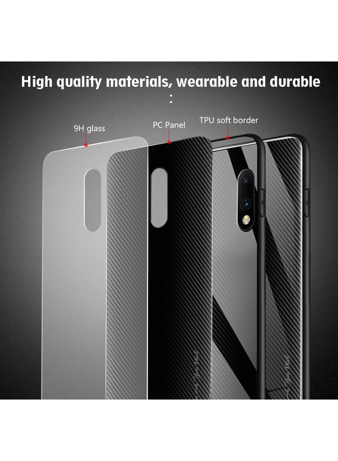S-TOP Case For OnePlus 7 Texture Gradient Glass Protective Case - Image 5