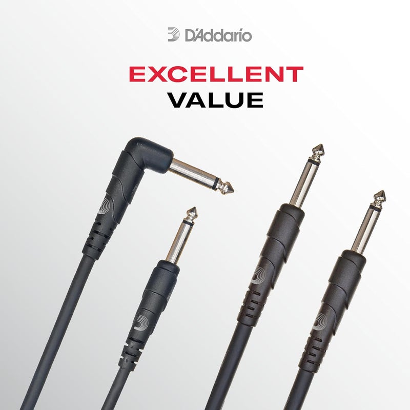 D'Addario Classic Series 10 Feet Instrument Cable - 1/4 Inch Male to 1/4 Inch Male - Image 2