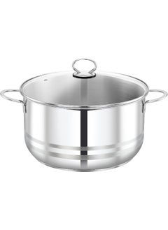 Prestige Stainless Steel 30 cm Casserole With Glass Lid, Induction Compatible Casserole
