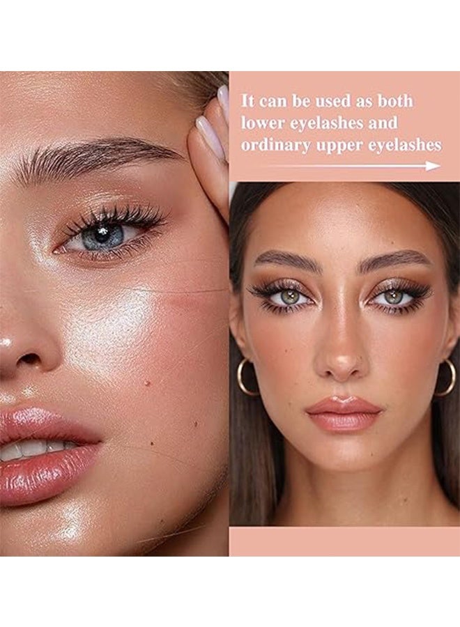 False Eyelashes Bottom Lashes Wispy Natural Mink Lashes Clear Band DIY Lashes Reusable Soft Handmade Lashes Pack - Image 4