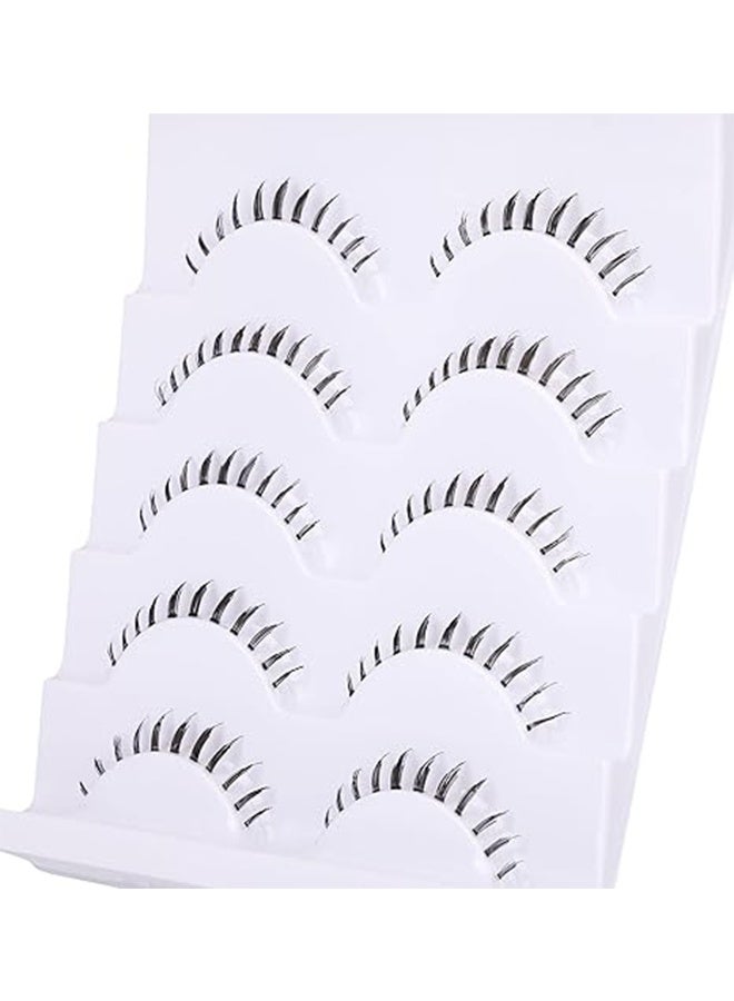 False Eyelashes Bottom Lashes Wispy Natural Mink Lashes Clear Band DIY Lashes Reusable Soft Handmade Lashes Pack - Image 5