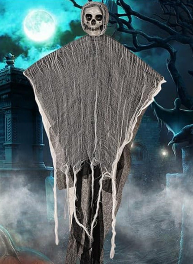 JCB CHIC Halloween Hanging Ghost Decorations, Grim Reapers for Indoor/Outdoor Decor, Haunted House Prop, Spooky Skeleton Decorations, Spooky Skeleton Decorations - Image 3