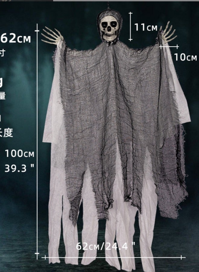 JCB CHIC Halloween Hanging Ghost Decorations, Grim Reapers for Indoor/Outdoor Decor, Haunted House Prop, Spooky Skeleton Decorations, Spooky Skeleton Decorations - Image 2