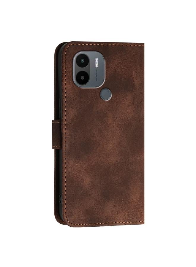 S-TOP Case For Redmi A1+ YX0080 Grid Butterfly Embossed Pattern Leather Phone Case with Lanyard - Image 3