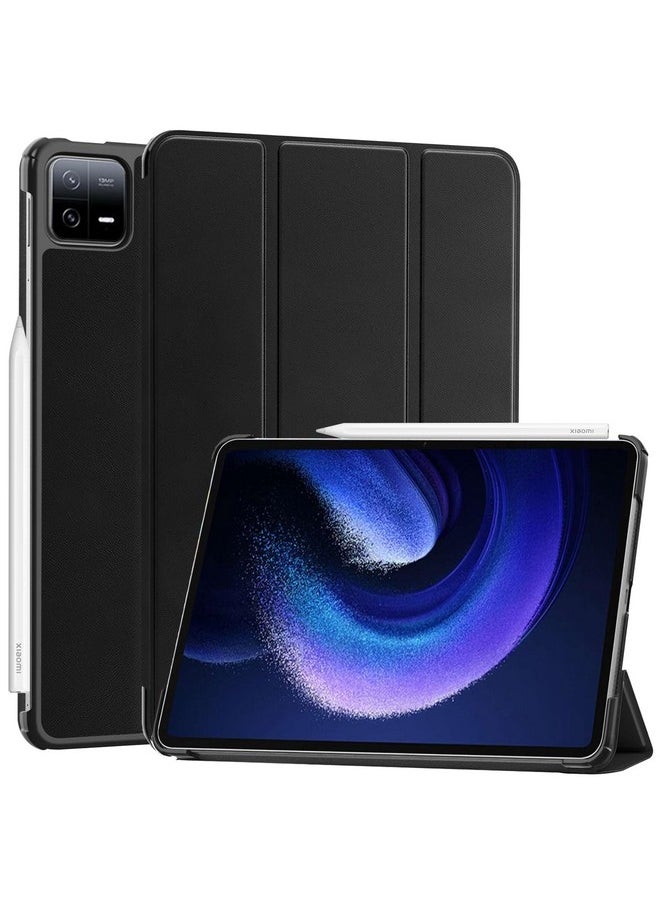Robustrion - Robustrion Cover for Xiaomi Mi Pad 6 Cover, Trifold Flip Case Cover for Xiaomi Pad 6 11 inch, Support Auto Sleep Wake - Black - Image 1