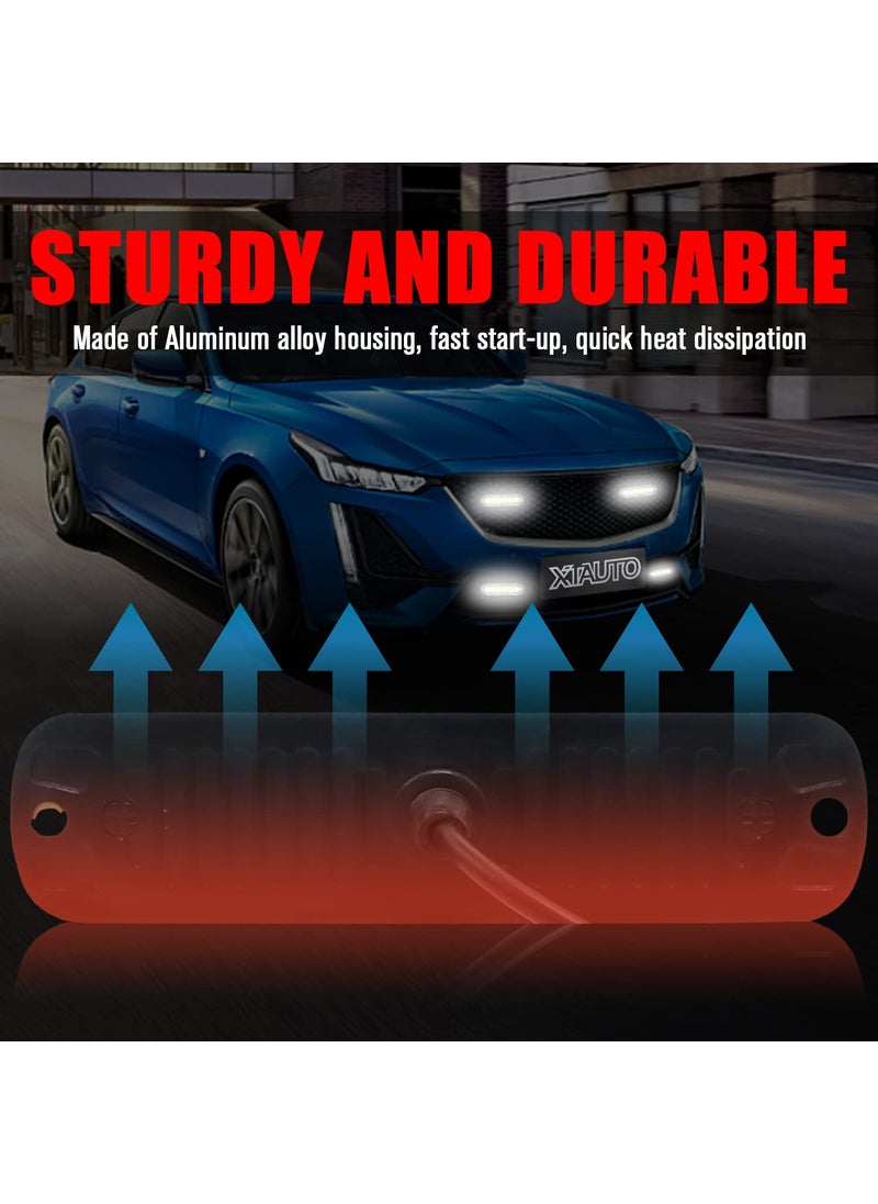 XTAUTO XTAUTO 6LED Car Truck Emergency Beacon Warning Hazard Flash Strobe Light White/White 4-pack  - Image 3