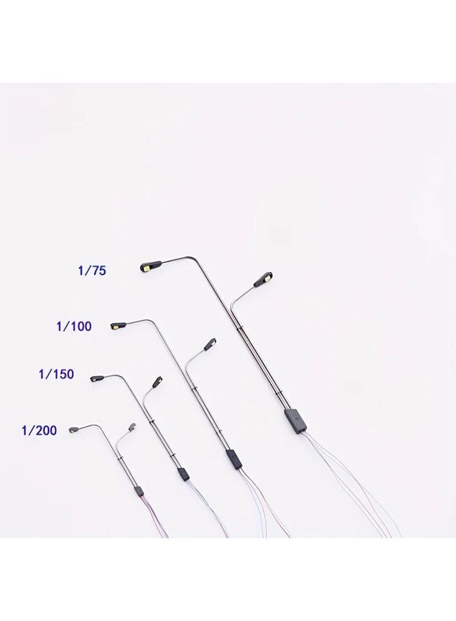 10Pcs 1 150 Scale Model Railway White Light LED Street Lamps HO OO Train Layout - Image 4
