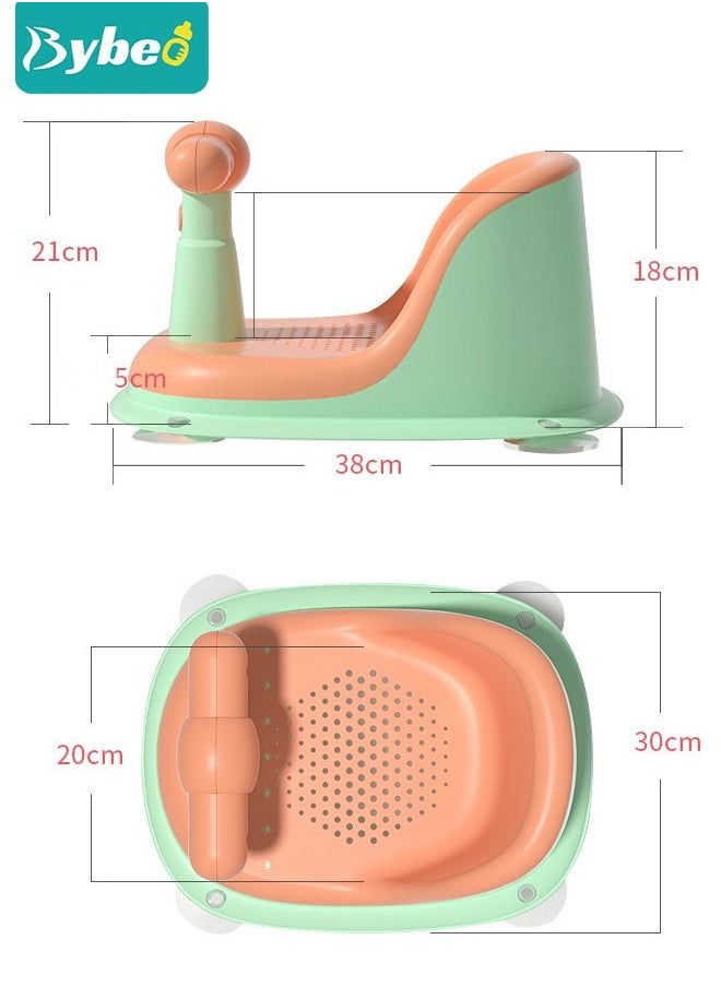Baby Bath Seat With Shower Gift Set, Infants Bathtub Seats, Sit up Shower's Chair for Babies 6 Months & Up, Non-Slip Soft Mat, Secure Suction Cups