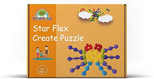 RAINBOW TOYFROG Star Flex STEM Building Toys 70 Connector Blocks for Kids with Tote Kindergarten STEM Preschool Table Top Toys Open Ended Building Blocks for Boys and Girls 3 Years Old Up - Image 5