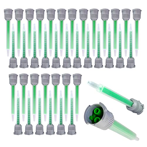 FRIGIIRE 40Pieces Epoxy Mixing Nozzles Adhesive Cartridges Tip Static Resin Mixer Tubes for 50ml/1.7oz 16-Element 1:1/2:1 Ratios Blue - Image 1