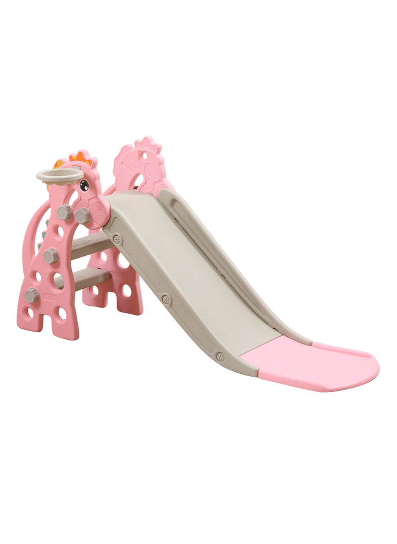MaBaby Kids Folding SlideToddler Slide for Age 1-3 Kids Baby Slide Indoor Playset Outdoor Playground Foldable Slides for Toddlers Backyard Climber Set with Stairs Basketball Hoop and Ball  - Image 1