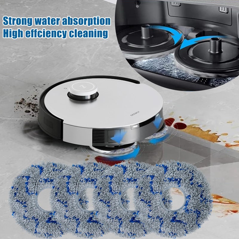 18 PCS Replacement Accessories Kit For Ecovacs Deebot X1 TURBO/OMNI Robot Vacuum Cleaner Parts, 1 Main Brush, 6 Side Brush, 3 Hepa Filter, 4 Mop Cloth, 4 Dust Bag