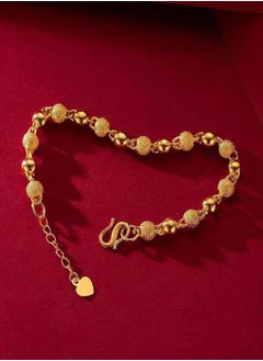 Generic Gold Plated Beads Bangles Bracelets Party Accessories for Women Girls Gifts  - Image 2