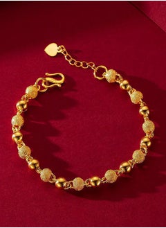 Generic Gold Plated Beads Bangles Bracelets Party Accessories for Women Girls Gifts  - Image 4