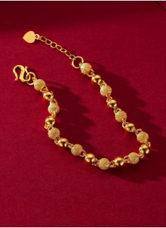Generic Gold Plated Beads Bangles Bracelets Party Accessories for Women Girls Gifts  - Image 3