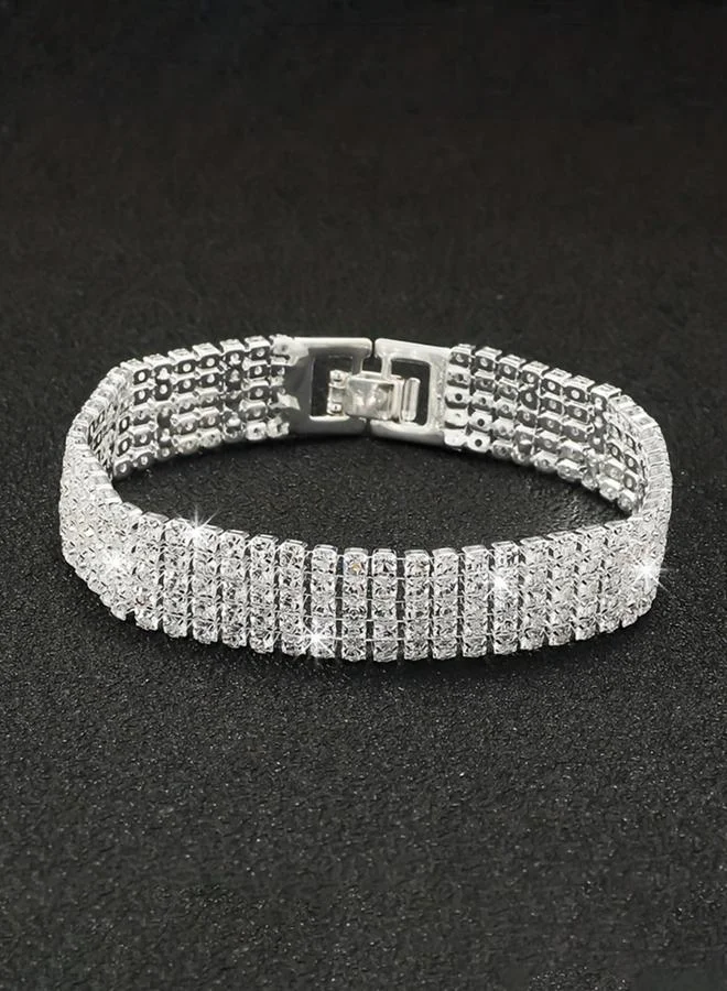 Take Two Pack of 4 - Sparkling Silver Bracelet