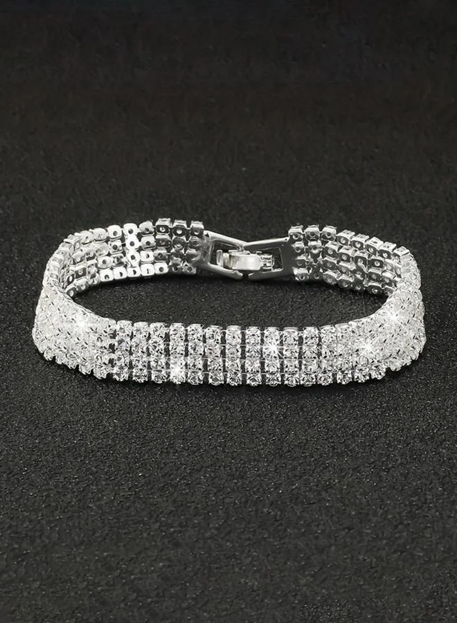 Take Two  Pack of 4 - Sparkling Silver Bracelet for Women | Best Price UAE