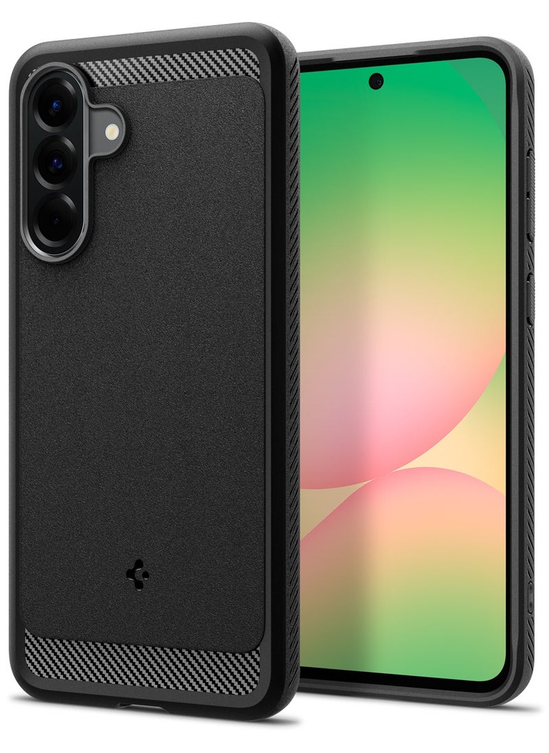 Spigen Rugged Armor for Samsung Galaxy A56 5G Case Cover with Carbon Fiber Textures (2025) - Matte Black  - Image 1