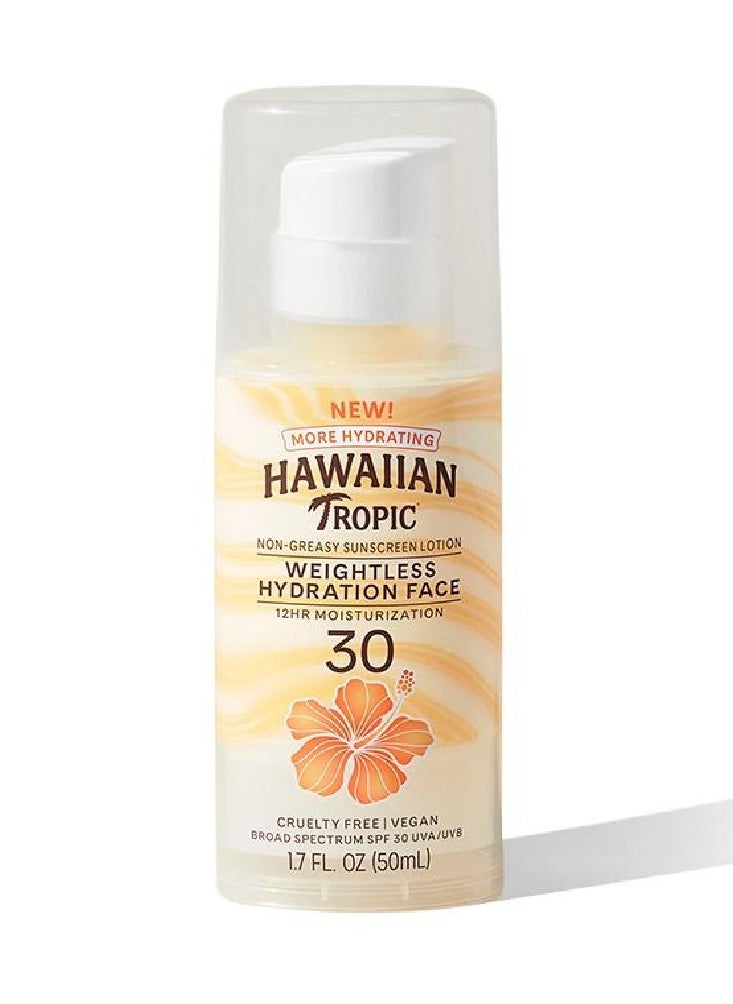 هاوايان تروبيك لوشن مرطب واقي من الشمس للوجه، ذو قوام خفيف، SPF30، مقاوم للماء - 50 مل  - Image 1