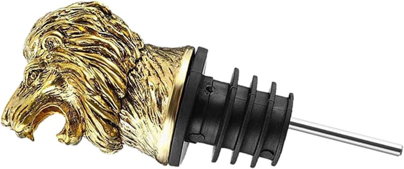 klarakoRetro Wine Aerators Pourer Animal Head Wine Stopper Decanter Bottle Pourer Drinks Home Kitchen Night Club Accessories lion - Image 2