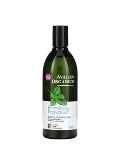 Avalon Organics Avalon Organics, Bath & Shower Gel, Revitalizing Peppermint, 12 fl oz (355 ml)  - Image 1