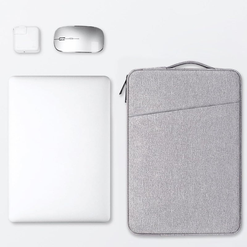 Laptop Protective Sleeve 13.3 Inch Felt Bag Multifunctional Computer Pouch Tablet Storage Cover Gray for Travel and Office Use - Image 3