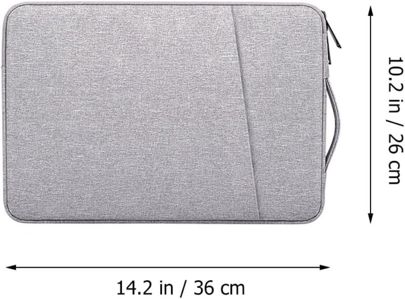 Laptop Protective Sleeve 13.3 Inch Felt Bag Multifunctional Computer Pouch Tablet Storage Cover Gray for Travel and Office Use - Image 2