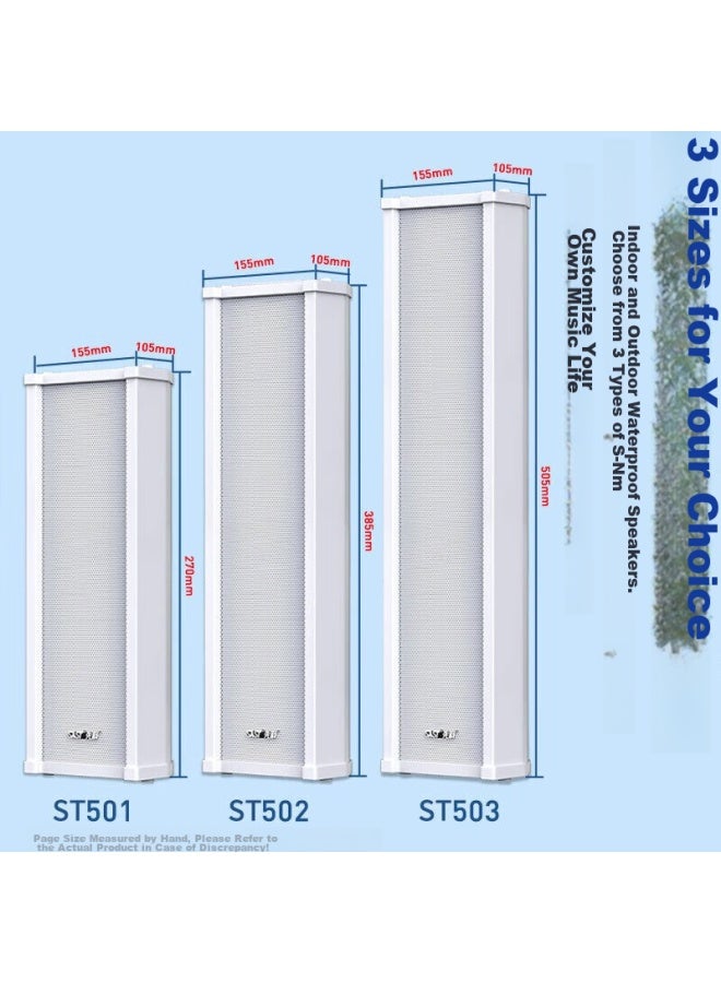SAST Sast 40w Main Unit, Outdoor Bluetooth Waterproof Speaker Column, Wall-mounted Outdoor Speaker Amplifier Set, Sound System For Schools, Stadiums, Conferences, Broadcasting, Shops, And Music - Image 4