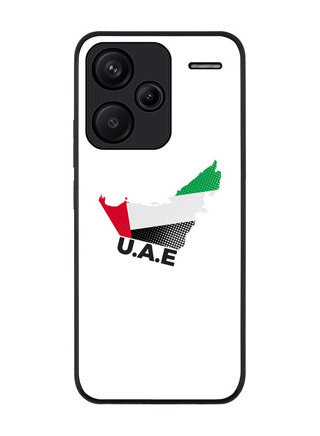 Stylizedd Rugged Black Edge Case for Xiaomi Redmi Note 13 Pro Plus, Slim fit Soft Case Flexible Rubber Edges Anti Drop TPU Gel Thin Cover -  UAE Map - Image 1