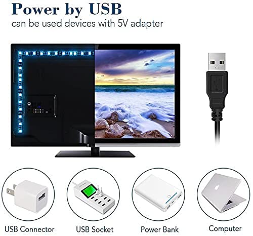 Lexton RGB LED Flexible Strip MultiColor Changing Light TV Background Lighting with Mini Controller 3 Meter USB Sourced for Indoor Decorations - Image 5