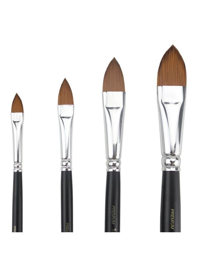 GACDR Cat Tongue Watercolor Brushes Set - 4 PCS Oval Wash Paint Brushes for Acrylic Painting, Water Color Brushes for Adult Floral Petal Artist Paintbrushes - Image 1