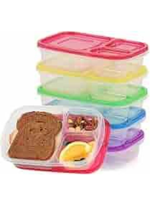 High-quality plastic rectangular lunch box - 2.2 liters - Code 1385 - Transparent with different color lid - Multi-color