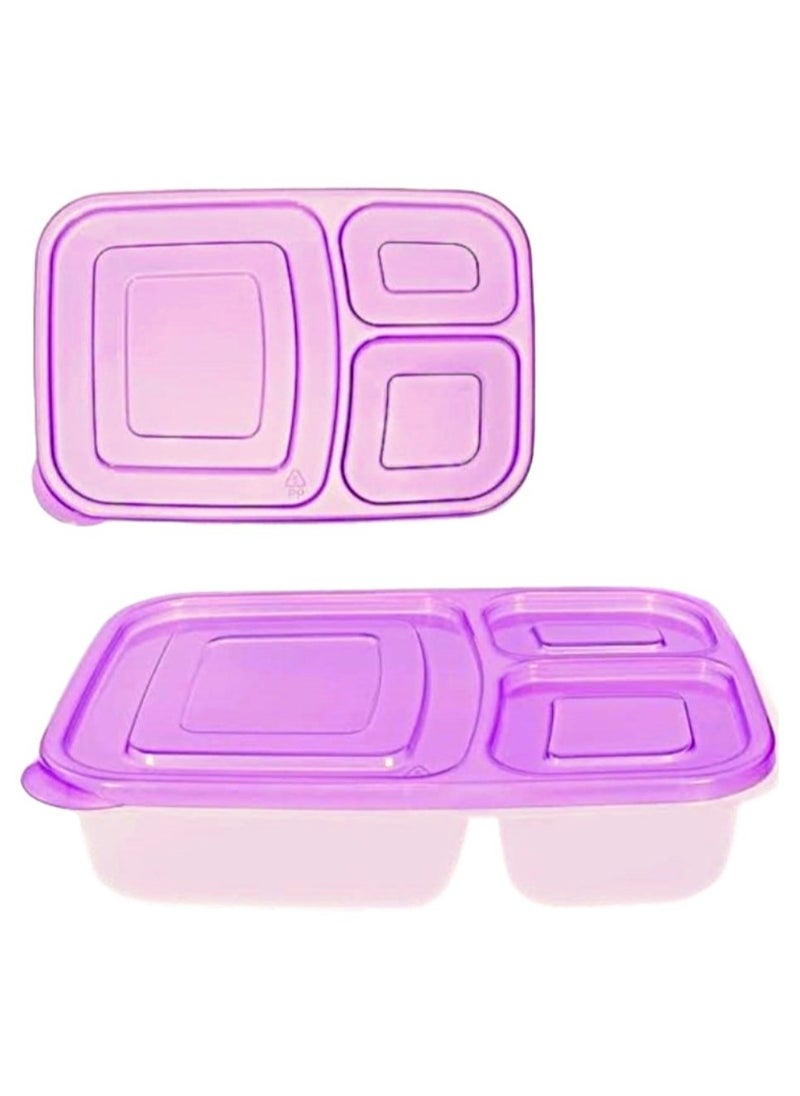 High-quality plastic rectangular lunch box - 2.2 liters - Code 1385 - Transparent with different color lid - Multi-color