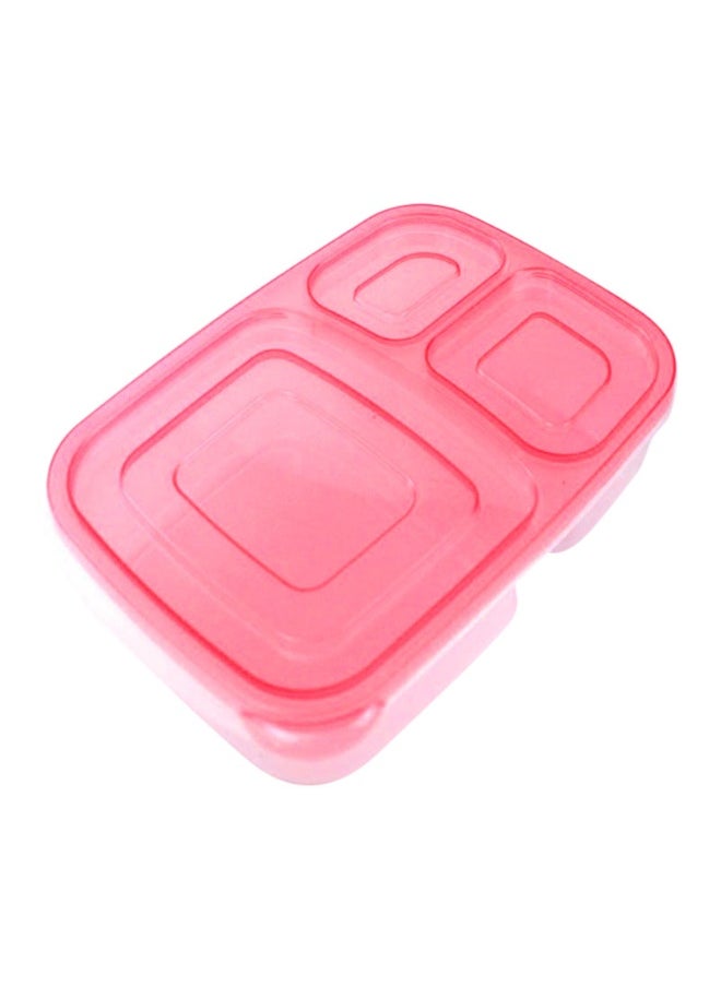 High-quality plastic rectangular lunch box - 2.2 liters - Code 1385 - Transparent with different color lid - Multi-color