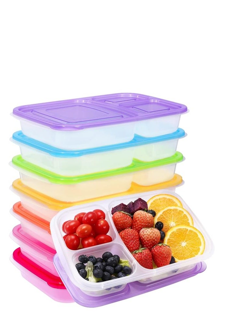 High-quality plastic rectangular lunch box - 2.2 liters - Code 1385 - Transparent with different color lid - Multi-color