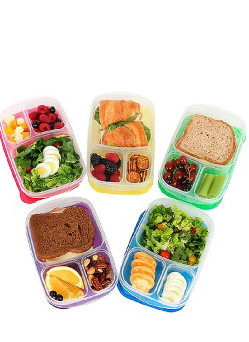 High-quality plastic rectangular lunch box - 2.2 liters - Code 1385 - Transparent with different color lid - Multi-color